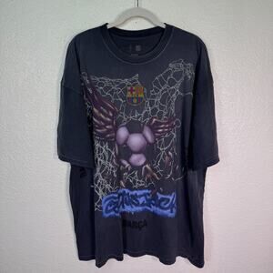 Cactus Jack Travis Scott FC Barcelona Shirt Mens XXL Soccer Barca Tee TShirt 2XL